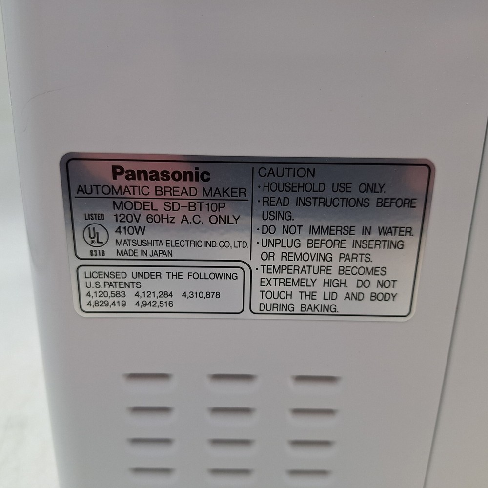 Panasonic Automatic Bread 1 lb. Loaf Maker Machine SD-BT10P COMPLETE & TESTED!!!