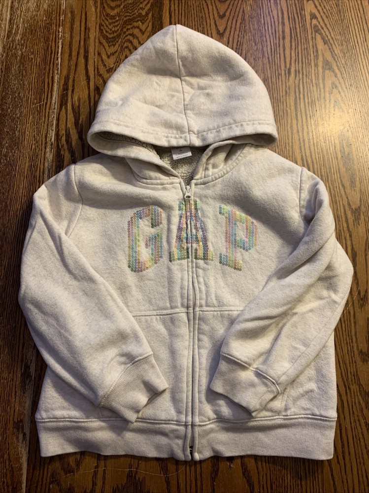 Gap White & Sequence Youth Zip Up Thick Jacket/Size:L(10)