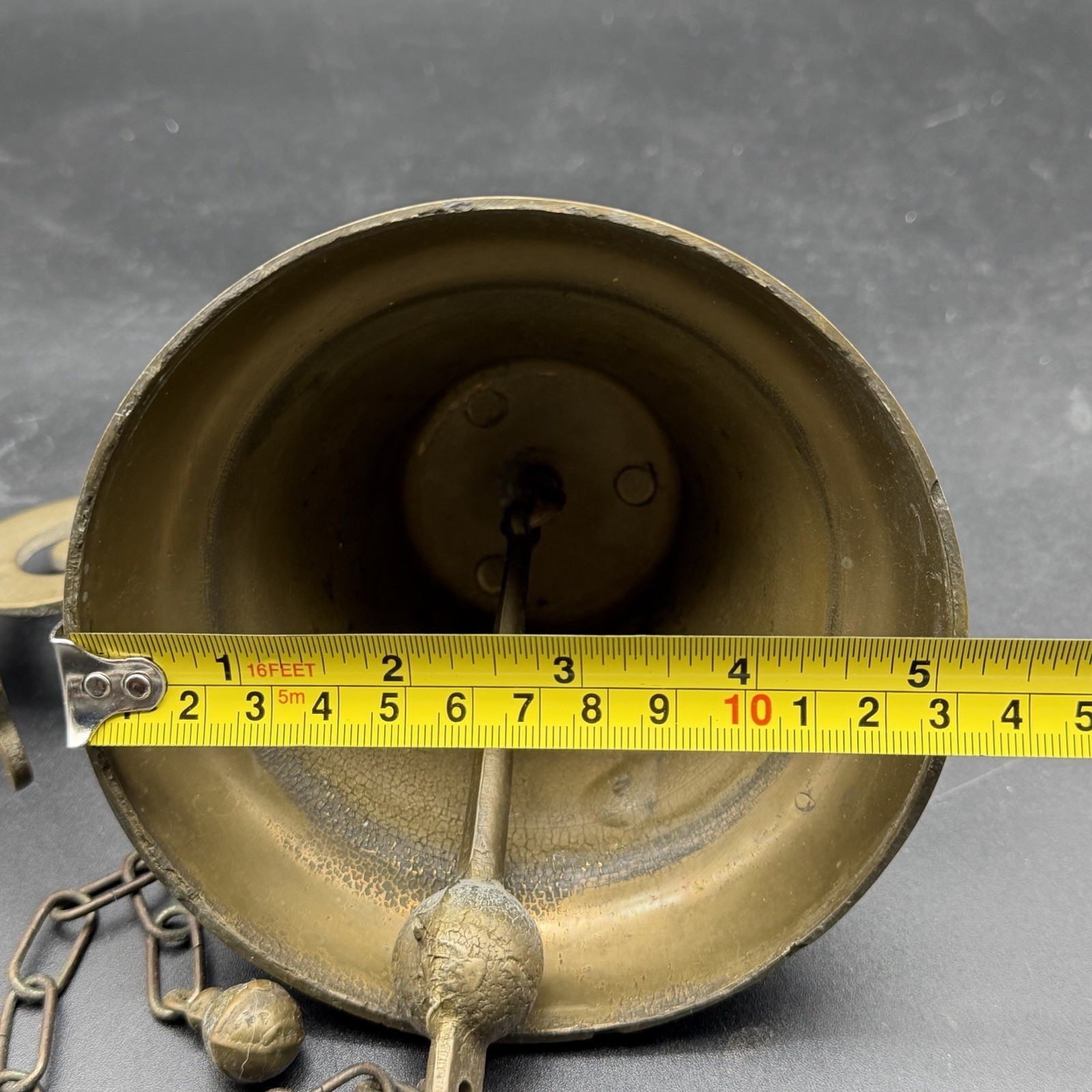Vintage Wall Mount Hanging Bell Solid Brass