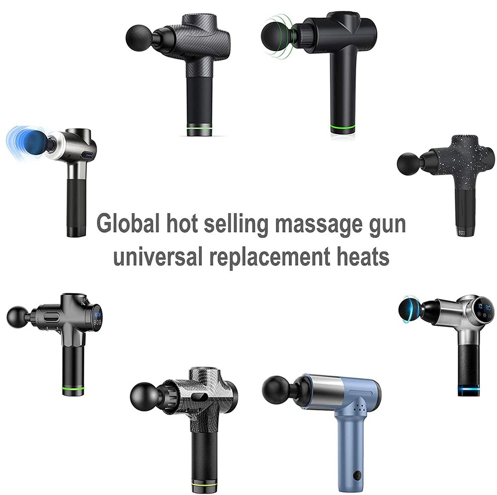 Massage Gun Heads for Hypervolt Go, Replaceable Massager Attachment Black