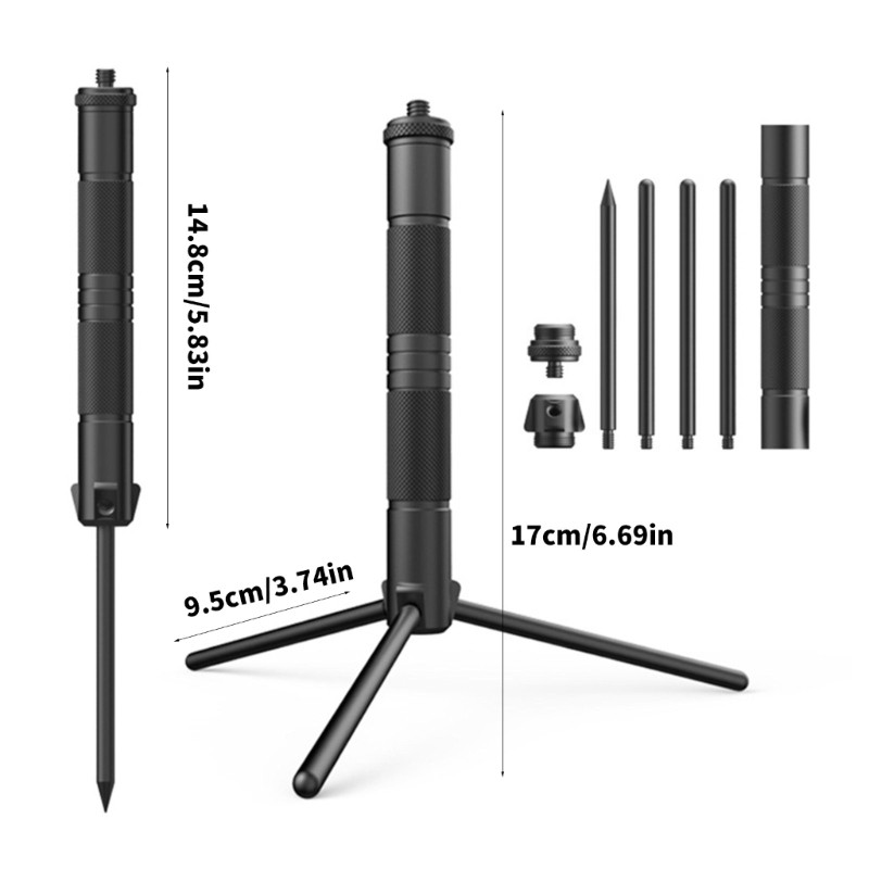 Camping Lantern Stand with Stakes Foldable Camping Outdoor Tripod Bracket