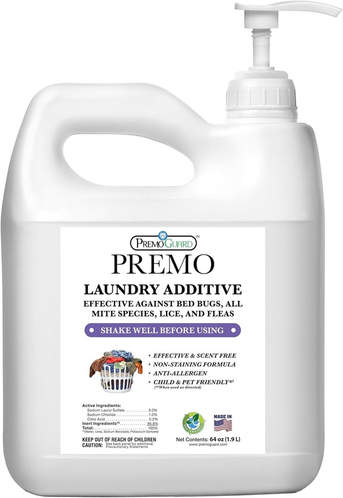 Premo Guard Bed Bug, Mite & Lice Laundry Detergent Additive 64 oz Sprays