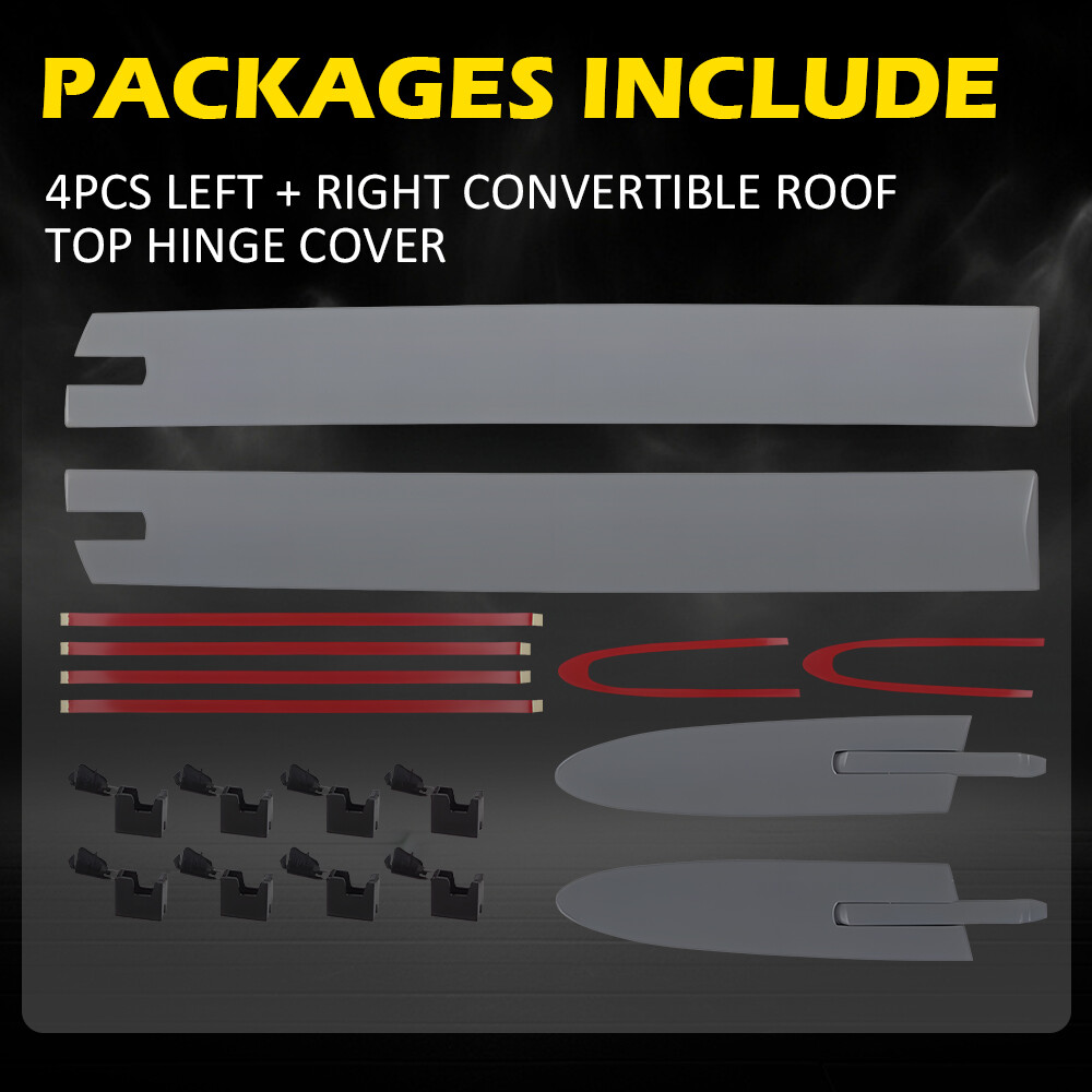 4Pcs Left+Right Convertible Roof Top Hinge Cover Fits BMW E93 335i M3 M4 F83 EOA