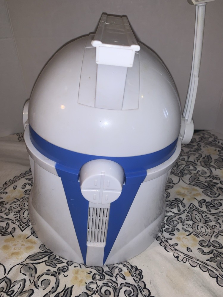 Star Wars Captain Rex Clone Wars Electronic Talking Helmet Works 2008 Complete