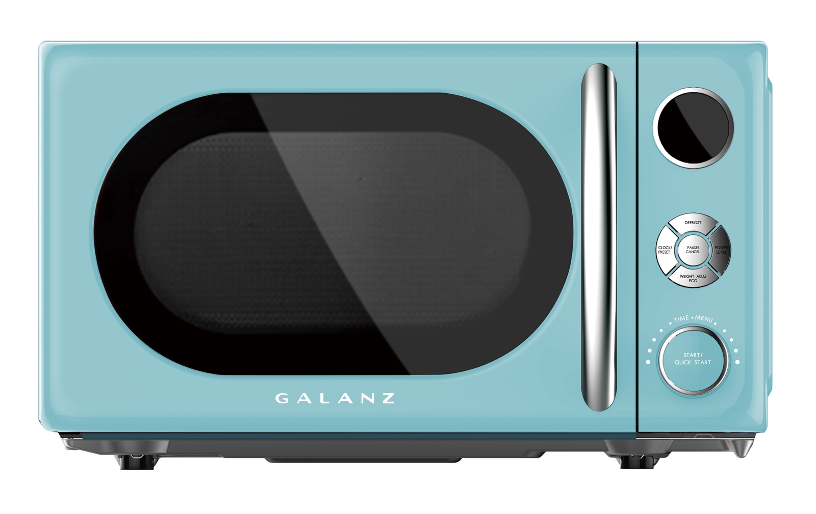 Mini Small Microwave Oven Countertop 0.7 Cu.Ft. 700 Watt Blue Retro Design
