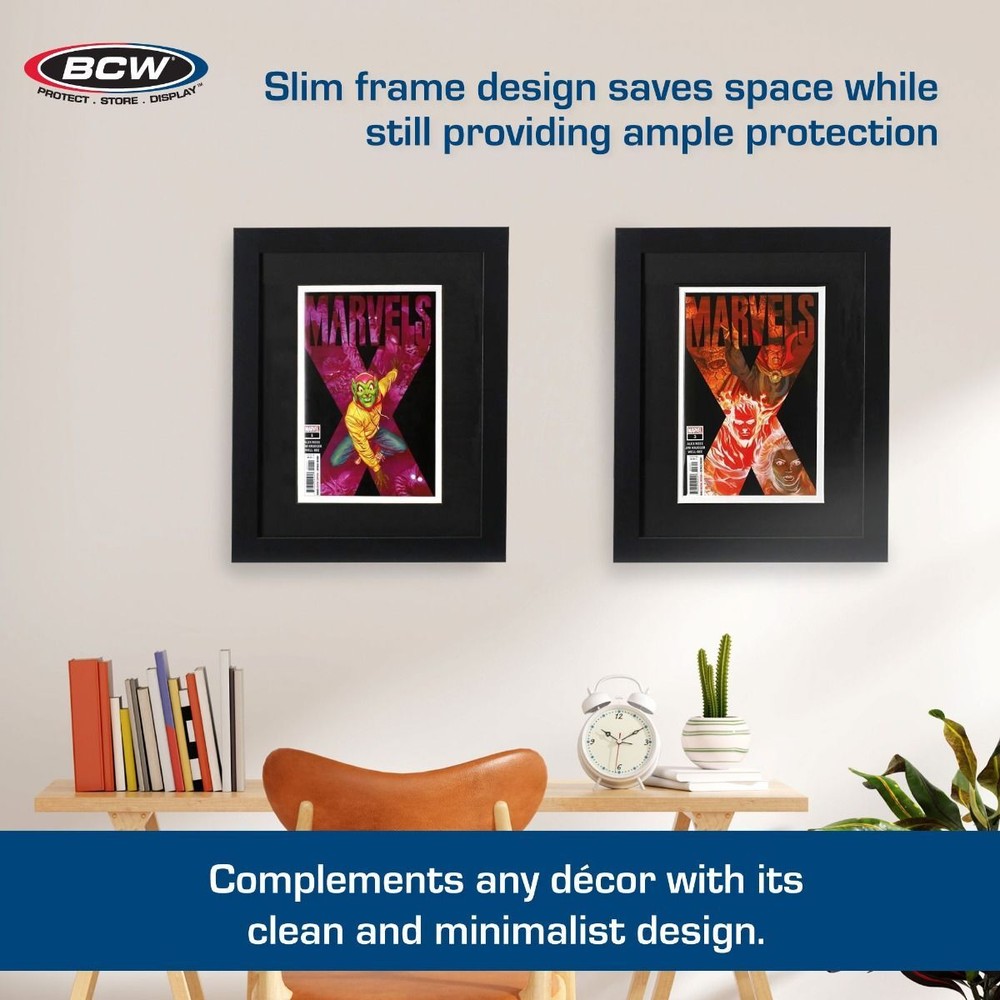 2 BCW Current Comic Book Black Wood Frames
