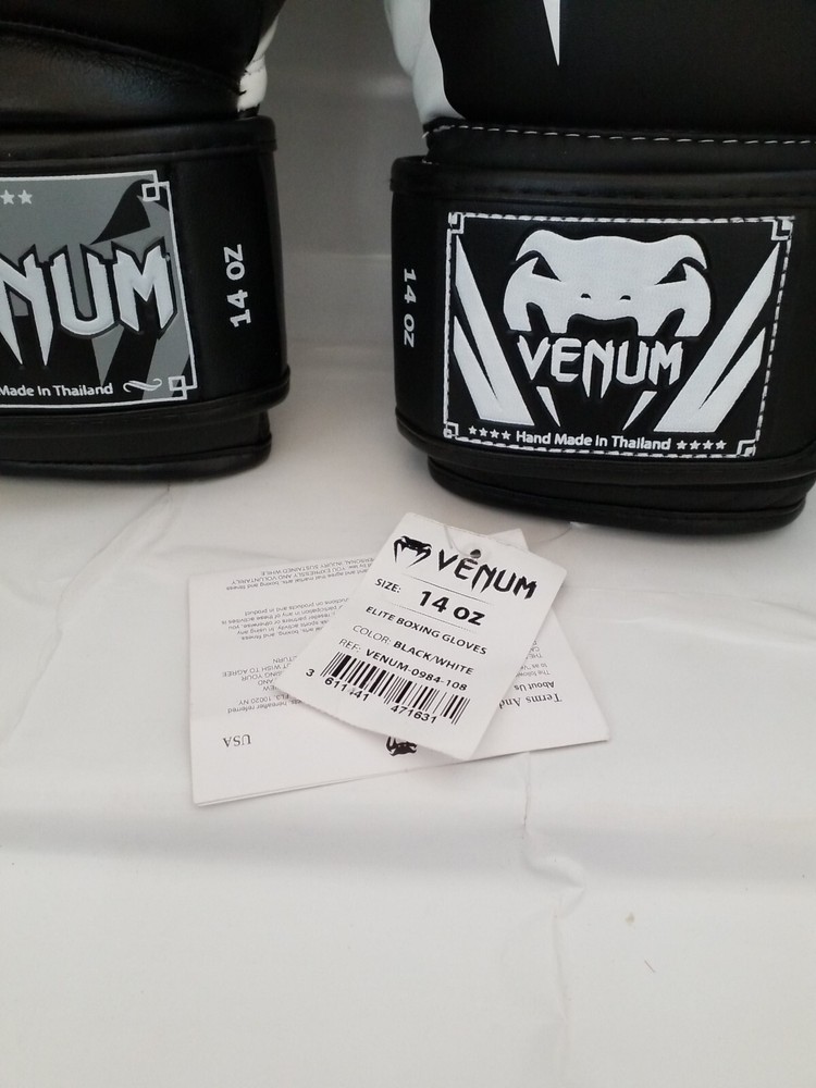 Venum Elite Hook and Loop Training Boxing Gloves