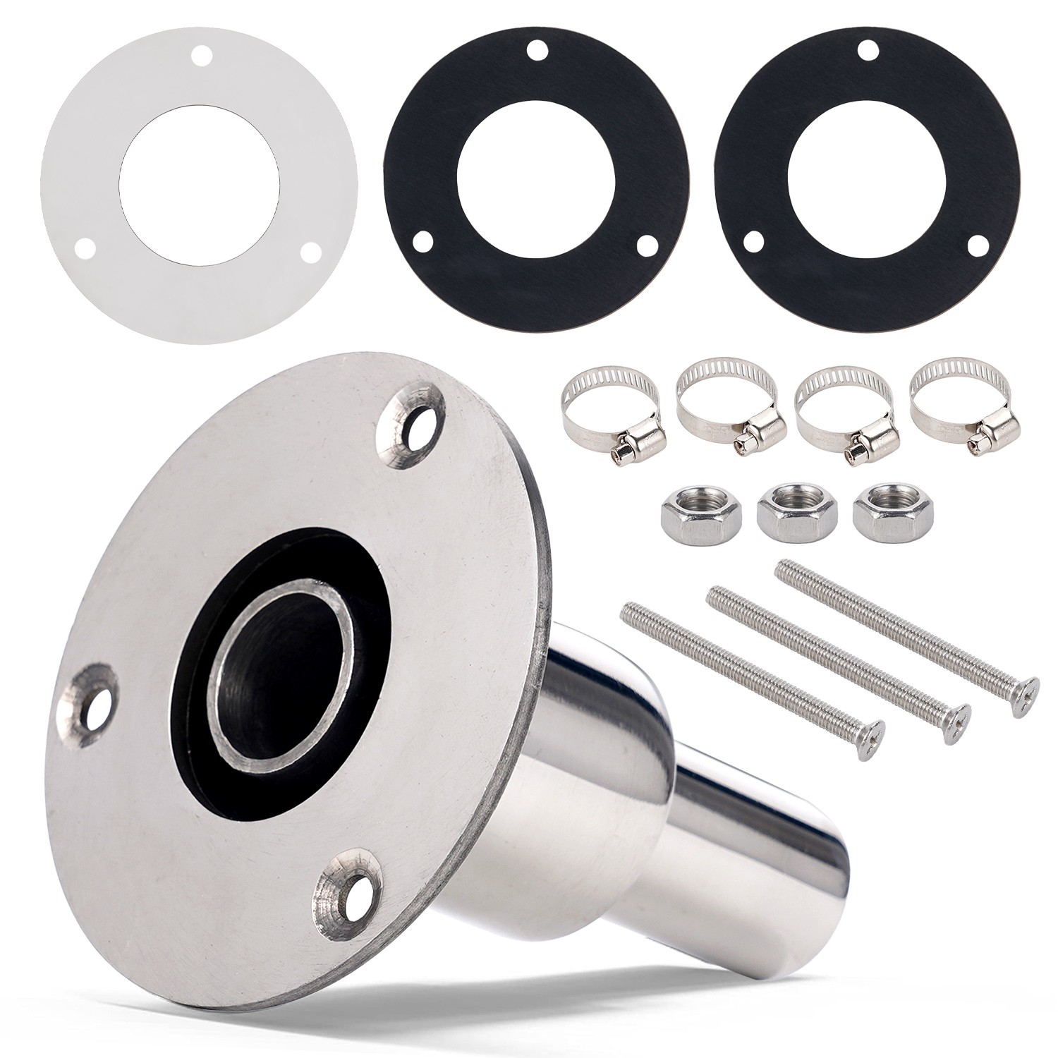 Thru Hull Exhaust Fitting 24mm 316 Stainless Steel For Diesel Parking Heaters US