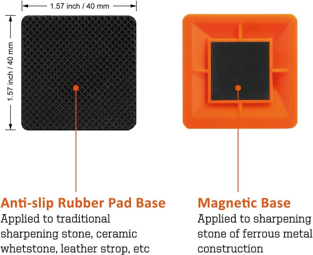 2-Pack Angle Guide Whetstone Sharpening Stone - 4 Universal Angle Precision
