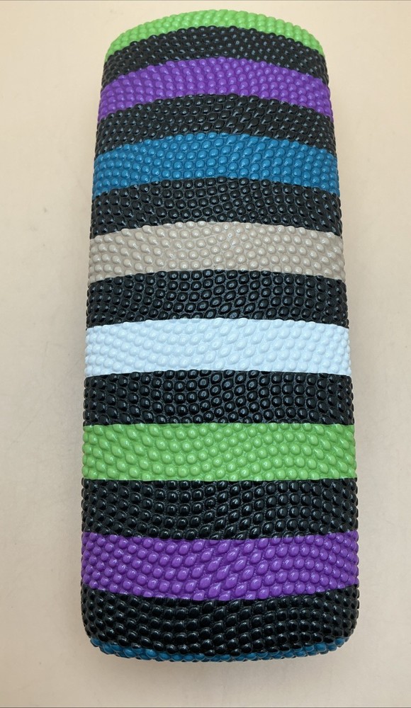 Multicolored Unbranded Beaded Stripped Hard Sunglass Case