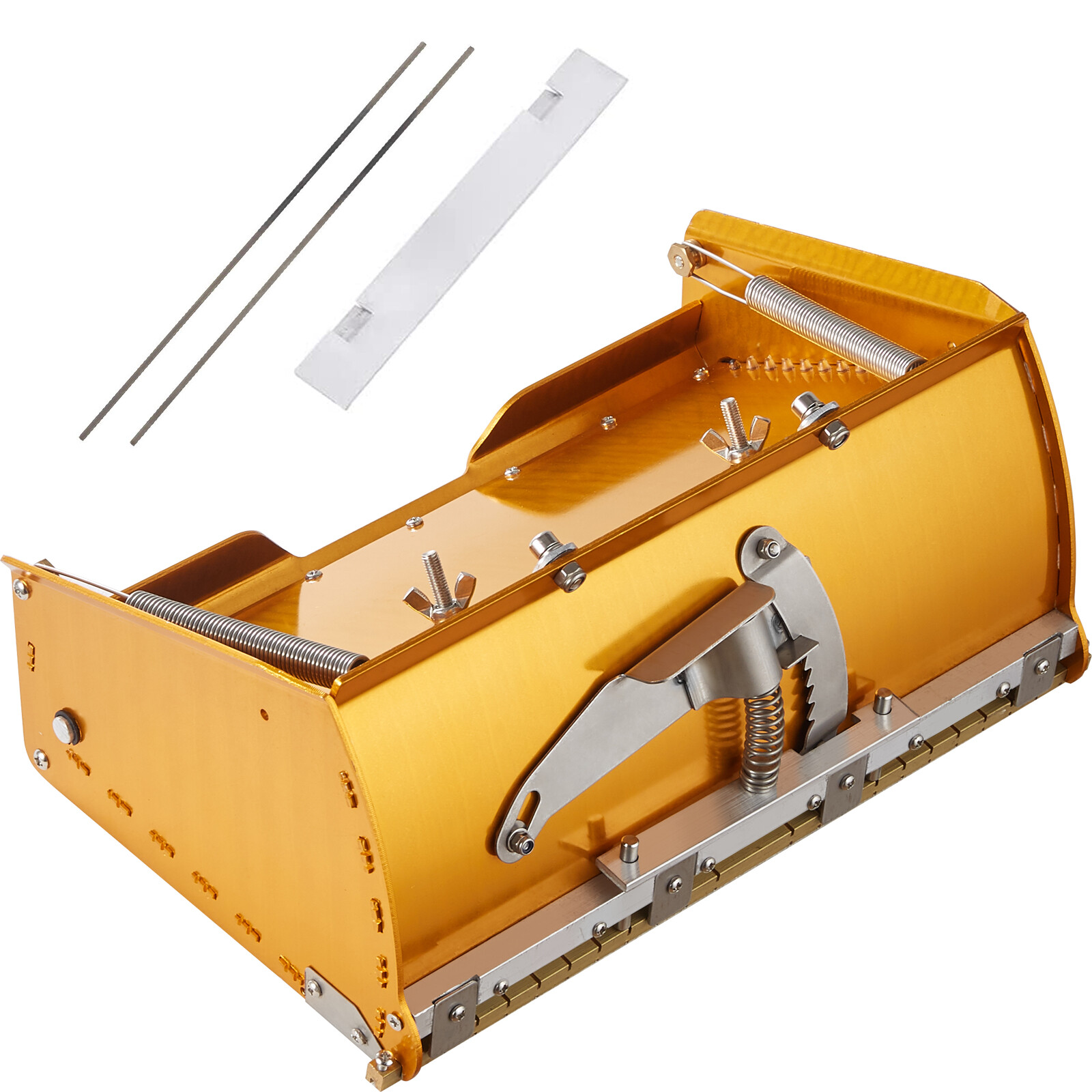 VEVOR Drywall Flat Box Finishing Mud Box 10'' Wall Compound Putty 2 Bonus Blades