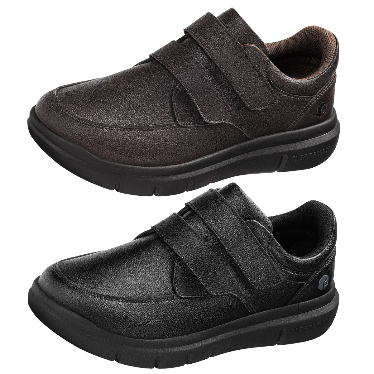FitVille Mens Extra Wide Leather Diabetic Shoes Business Casual Dress Sneakers