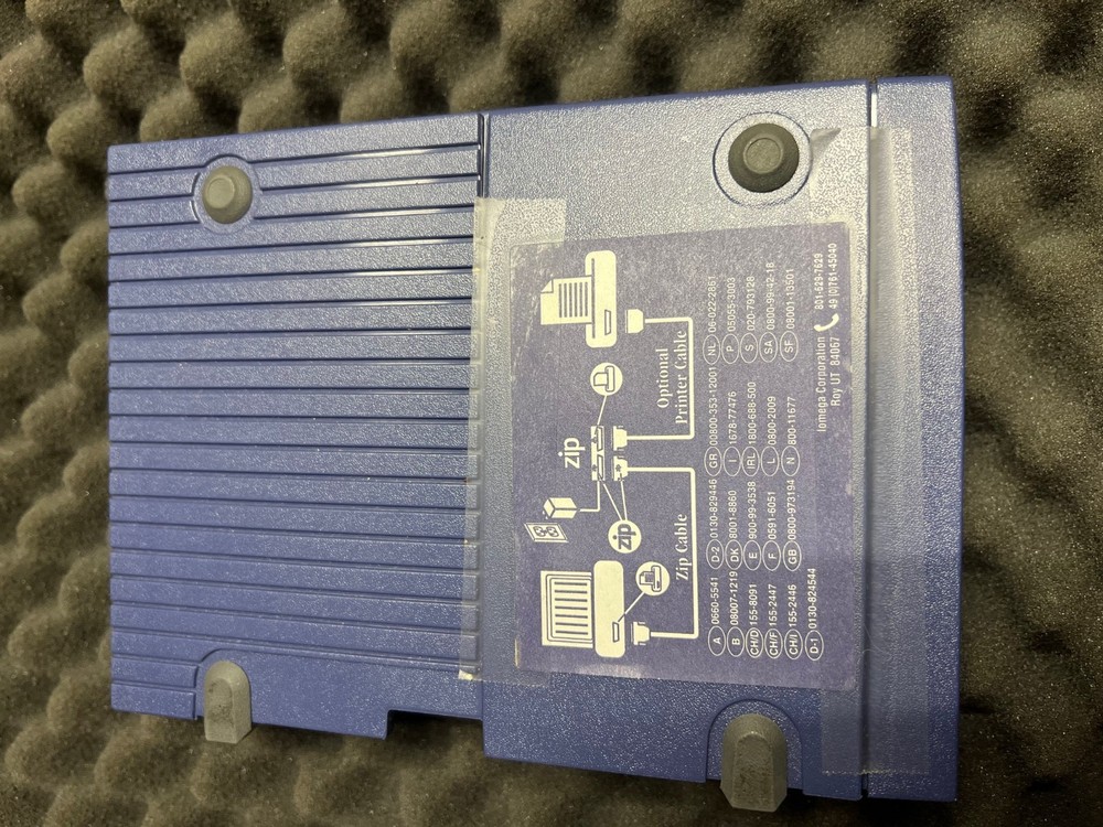 Vintage iOmega Zip 100 External Parallel Drive Bundle - Indigo