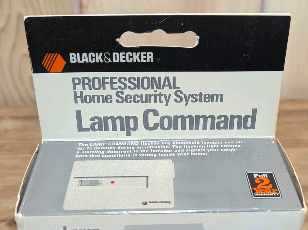 Black & Decker Professional Home Security System Lamp Command New In Box NOS