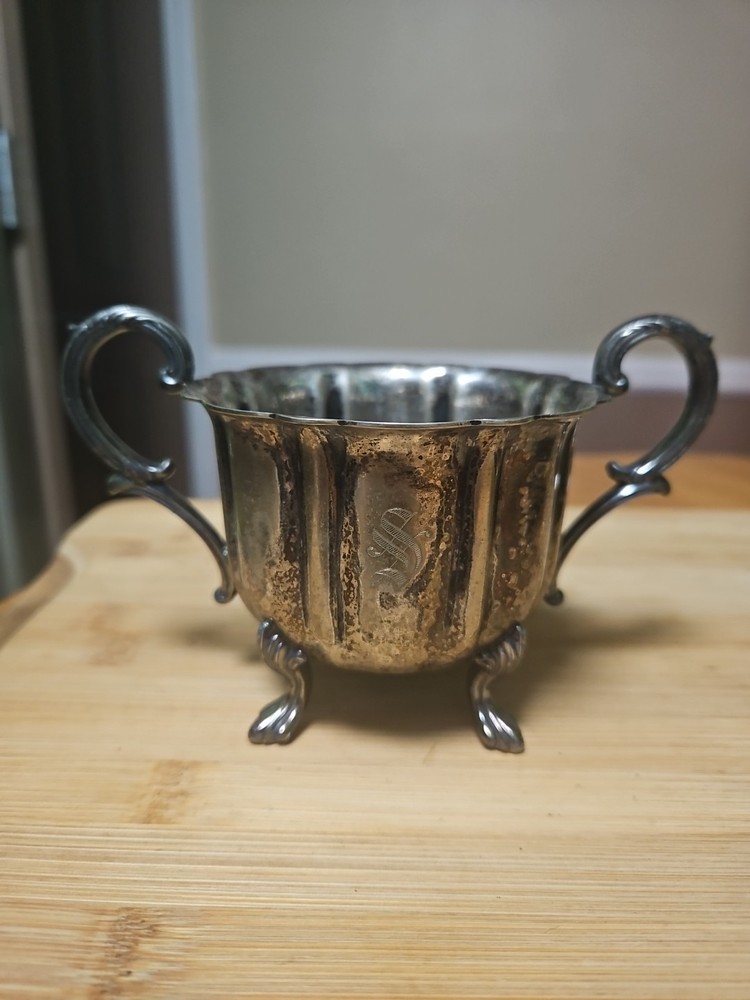 Vintage Silver Plated Creamer & Sugar Dish. Please See Markings.