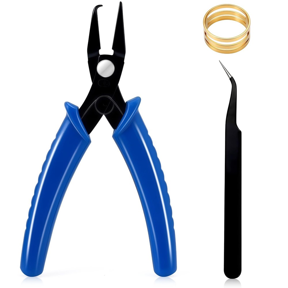Split Ring Pliers Jewelry Making Tools Jump Ring Opener Tool Keychain Pliers ...