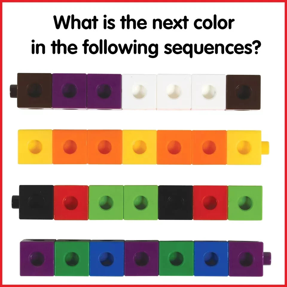 Educational Linking Cubes Set of 100 Math Manipulatives Construction Early Math