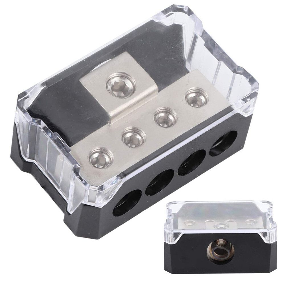 2Pcs Car Audio Modified Ground Wire Splitter Box 4-Way Power Distribution Block