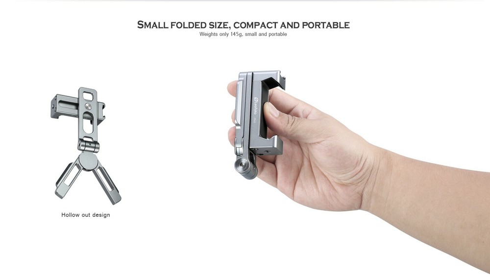 【US Dealer】Leofoto PS-2 Multi-Functional Foldable Cellphone Stand (Silver)