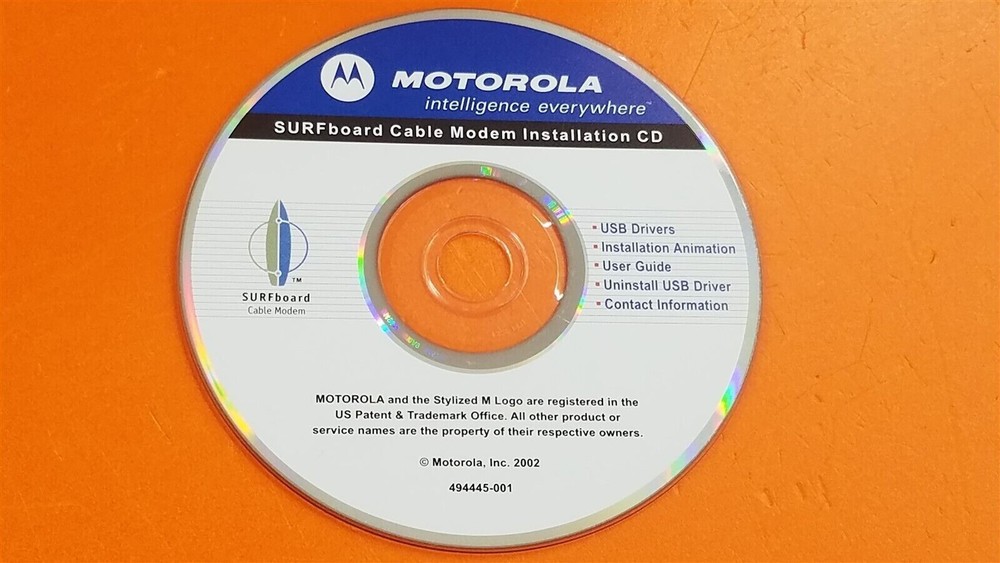 ⭐️⭐️⭐️⭐️⭐️ Motorola SURFboard Cable Modem Installation CD Disc 2002