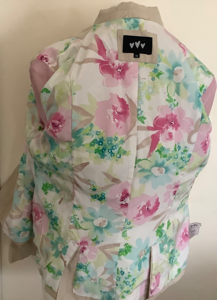 Per Una linen jacket 14 beige lined