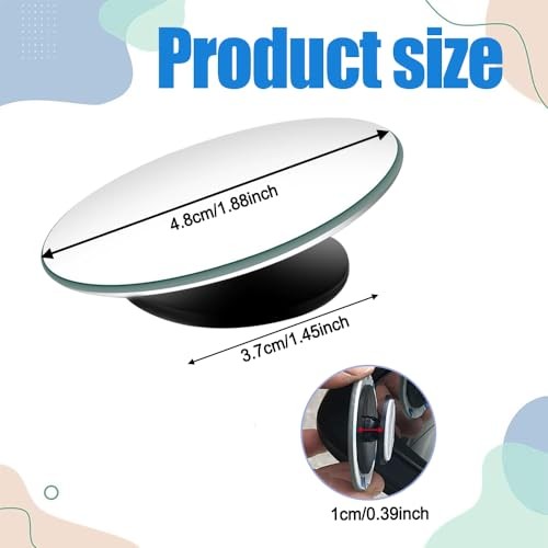 2PCS Blind Spot Mirror, Side View Mirror Blindspot, Frameless HD Suction cup