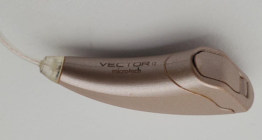 MICROTECH Hearing Aids Vector 12 BTE Pair Right & Left UNTESTED