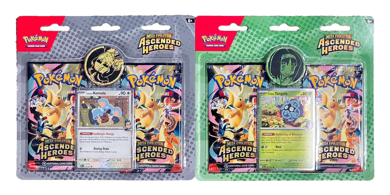 Pokemon TCG Ascended Heroes 2-Pack Blisters - Erika and Larry - Set of 2 SEALED