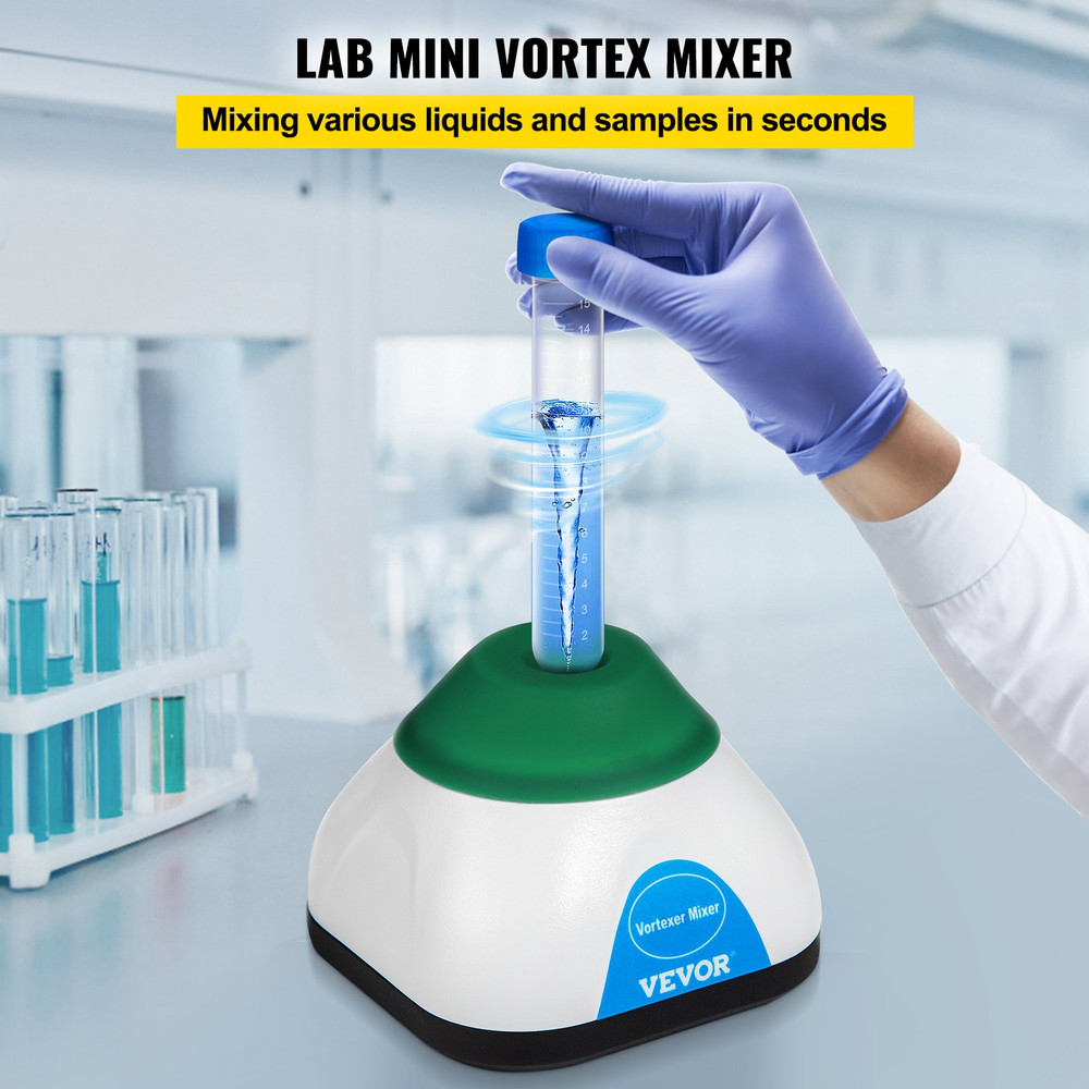 VEVOR Vortex Mixer, 6000rpm Mini Vortex Mixer Shaker Touch Function USB Charging