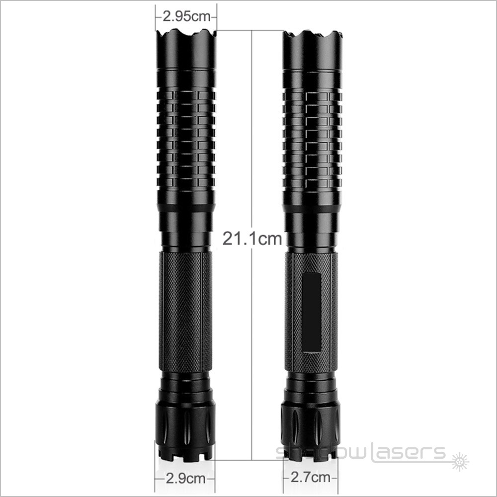 Adjustable Focus Laser Pointer Cyan 488nm Flashlight Visidle Beam Light+GiftCase