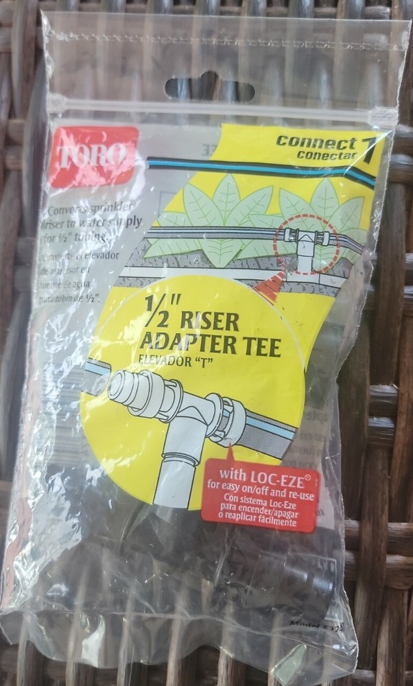 TORO 53747 RISER ADAPTER TEE BLUE LINE 2 PACK