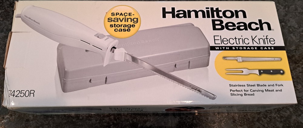 Hamilton Beach Electric Knife with Case - White