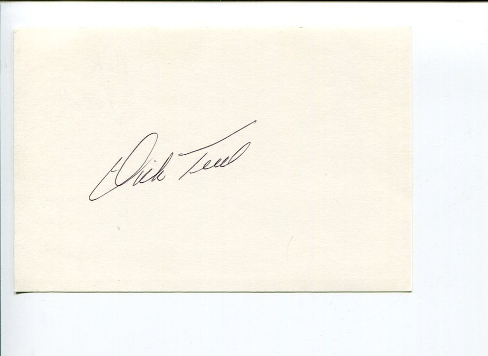 Dick Teed 1953 Brooklyn Dodgers Signed Autograph