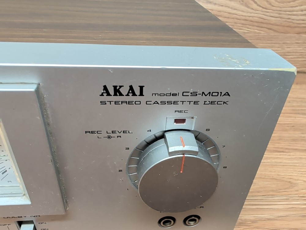 AKAI Stereo Cassette Deck CS-MO1A Working Condition READ