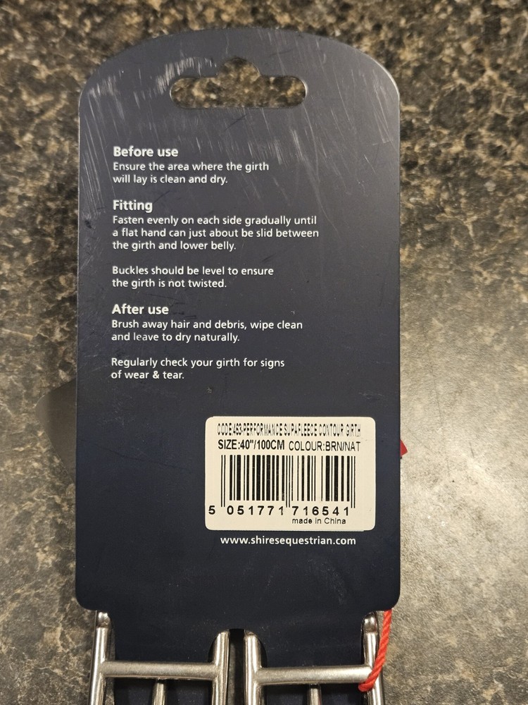 Shires 40" Performance Supafleece Contoured Girth-BNWT