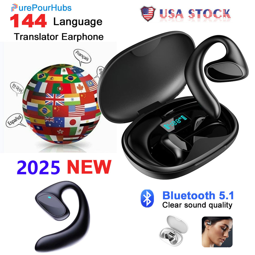 144 Language Translator Earbuds M8 Wireless Bluetooth Two Way Translator Device