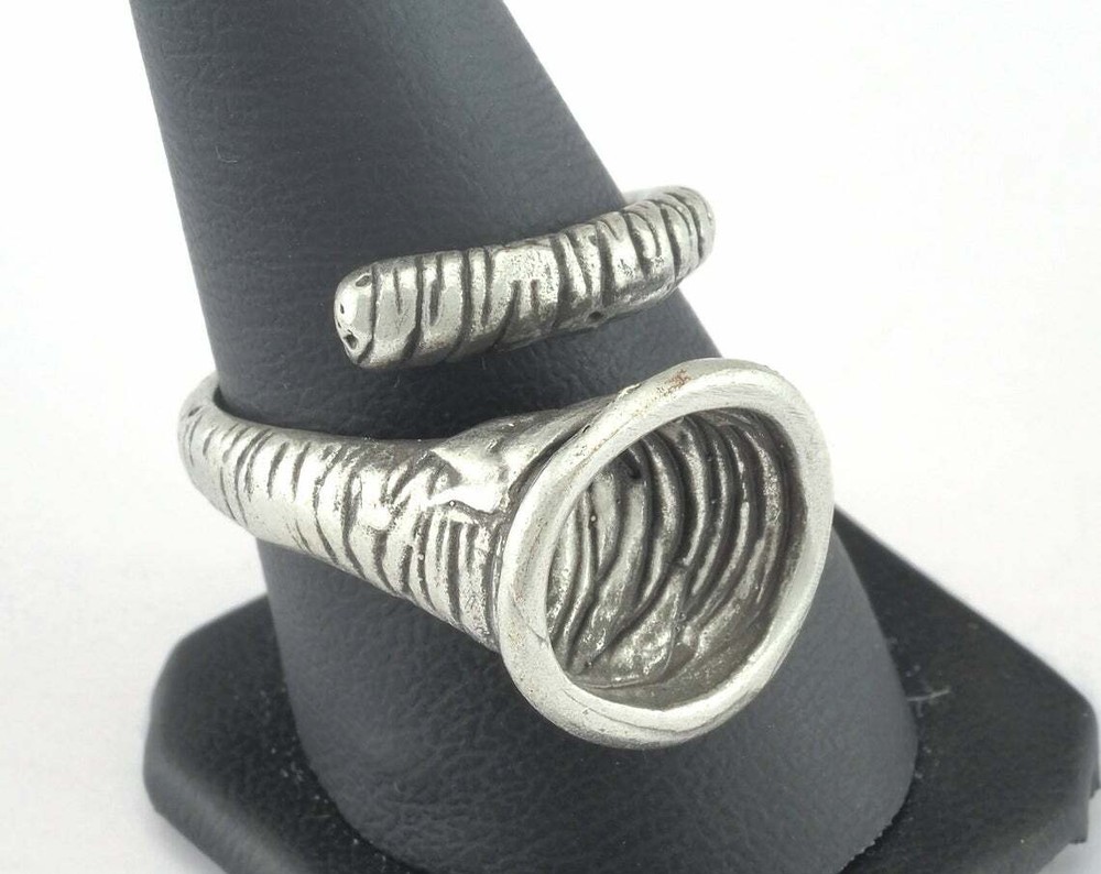Tornado Ring Antique Silver Plated Brass 18mm 8US inner size Adjustable 2831