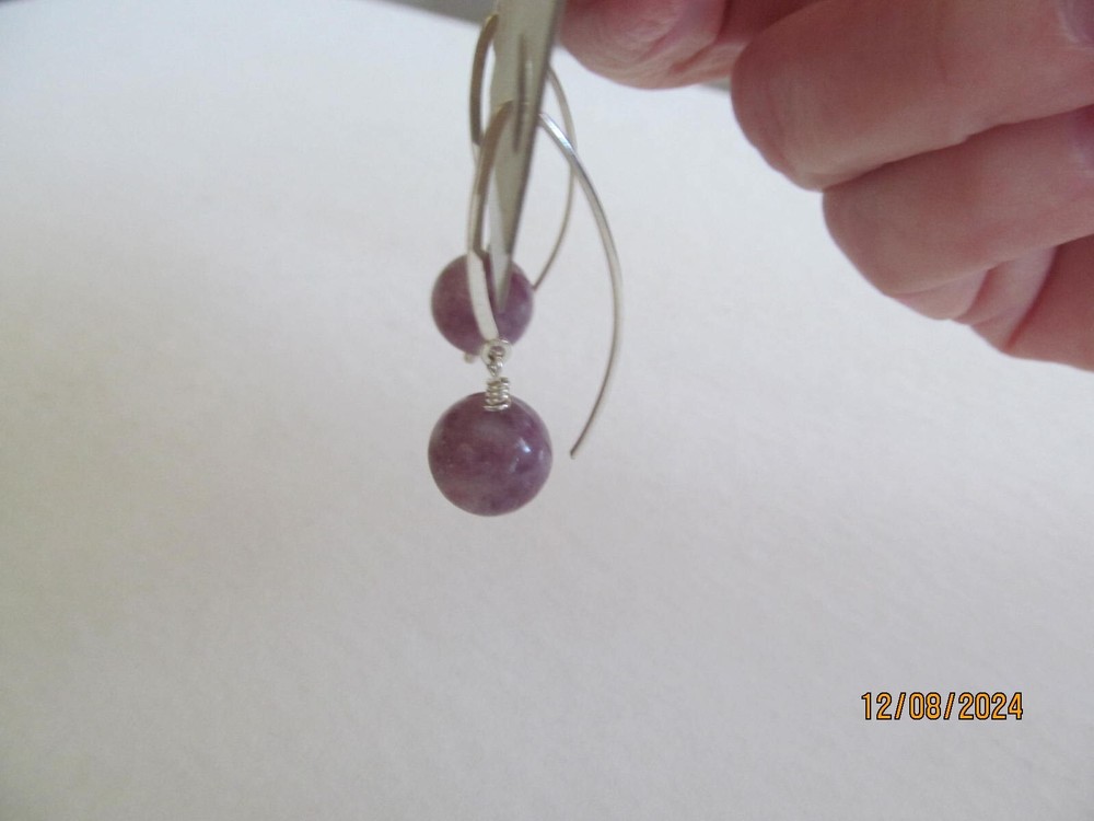 Long Earwires, 35mm, Sterling Silver, 2 Pair