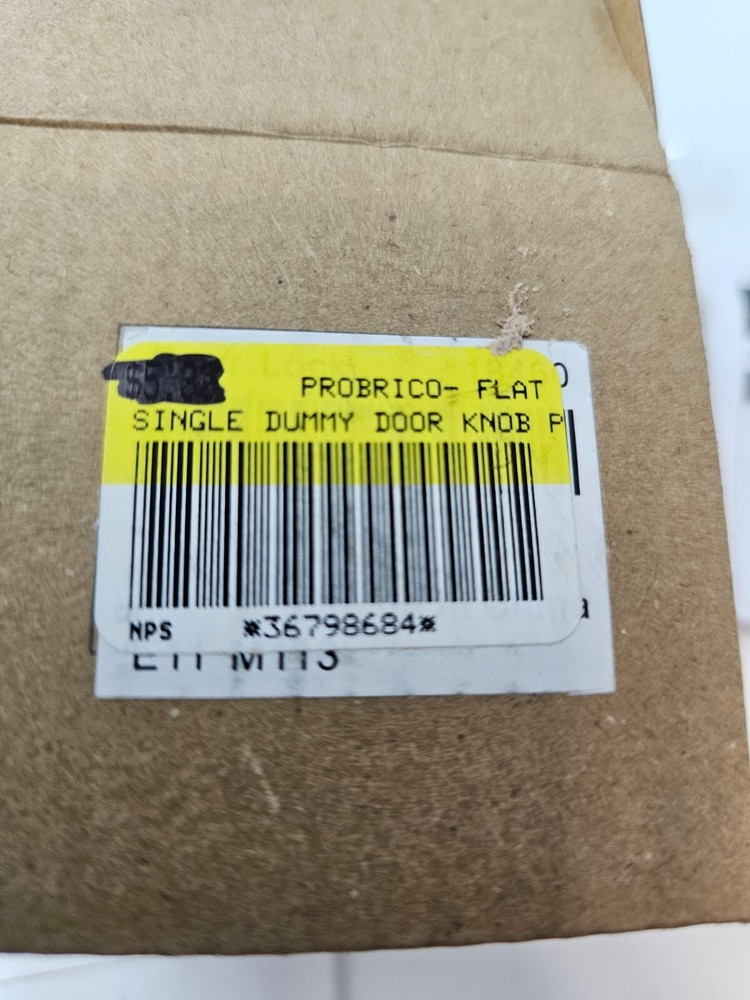 Probrico Black Flat Single Dummy Door Knob