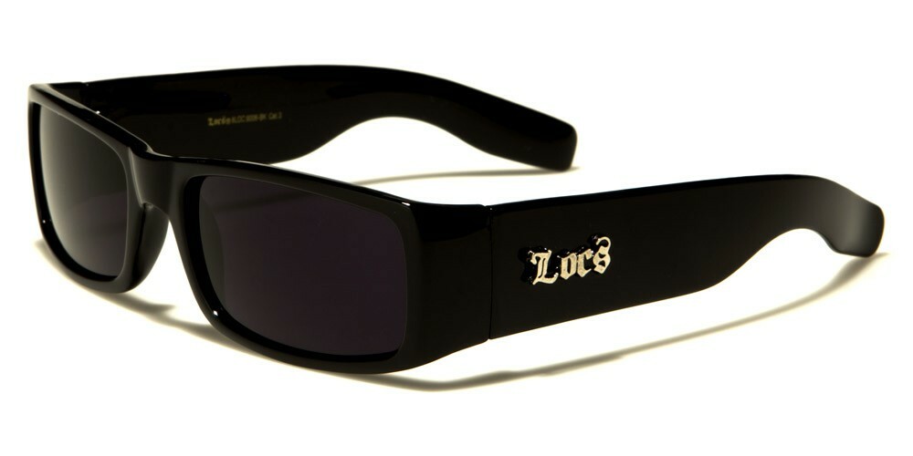 Locs Kids Glossy Black Rectangle Sunglasses (KG-LOC9006-BK) *NEW* *FREE Ship*