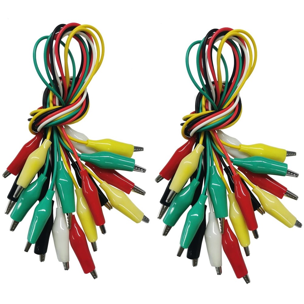 Versatile 20PCS Alligator Clips with Detachable Design for Electrical Testing