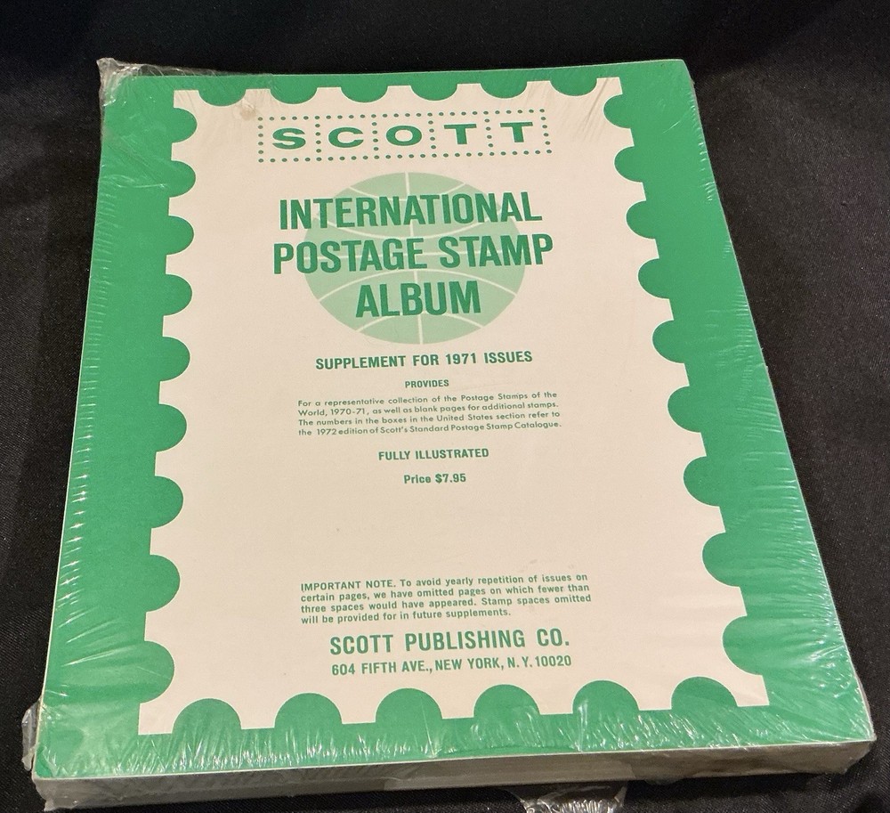 Scott International Postage Stamp Album Supplement For 1971 Issues. New Pages