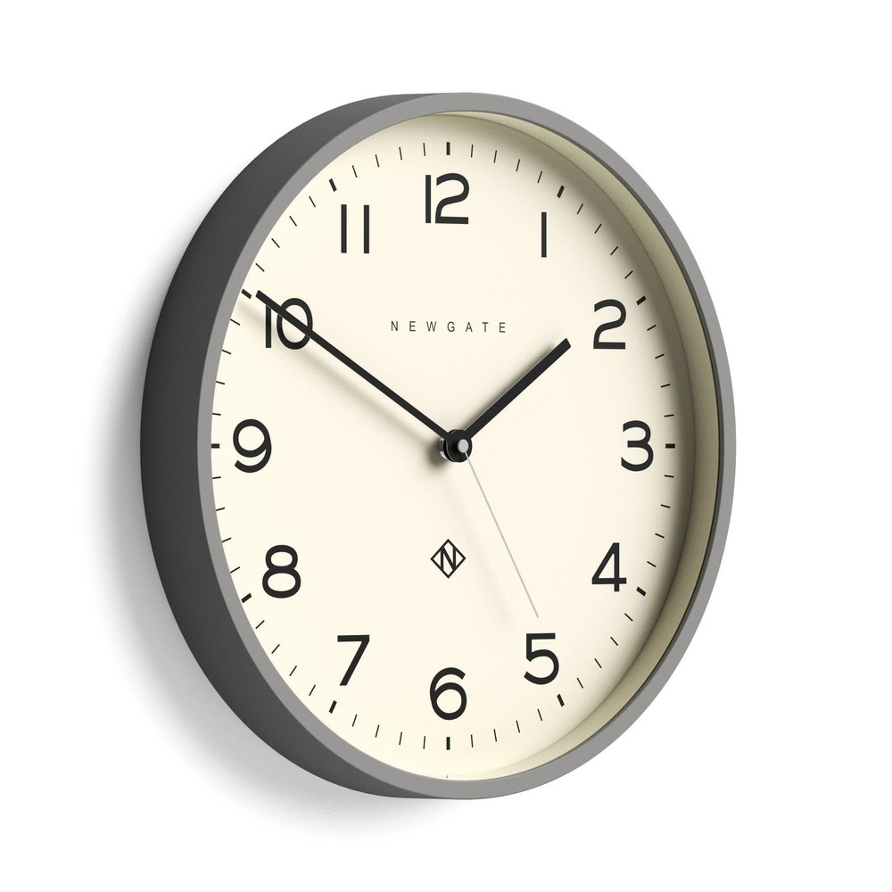 NEWGATE® Number Three Echo wall Clock | Modern Round Clock | 14.5 inch | Gr