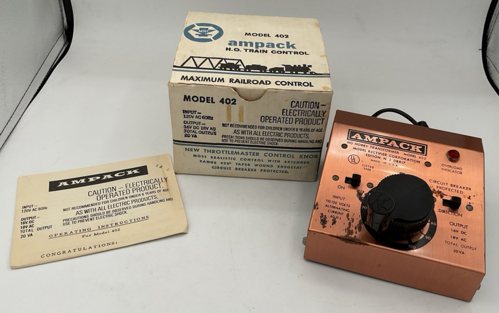 AMPACK Model 402 Maximum Railroad Control H.H. Train Control NICE Fast Free Ship