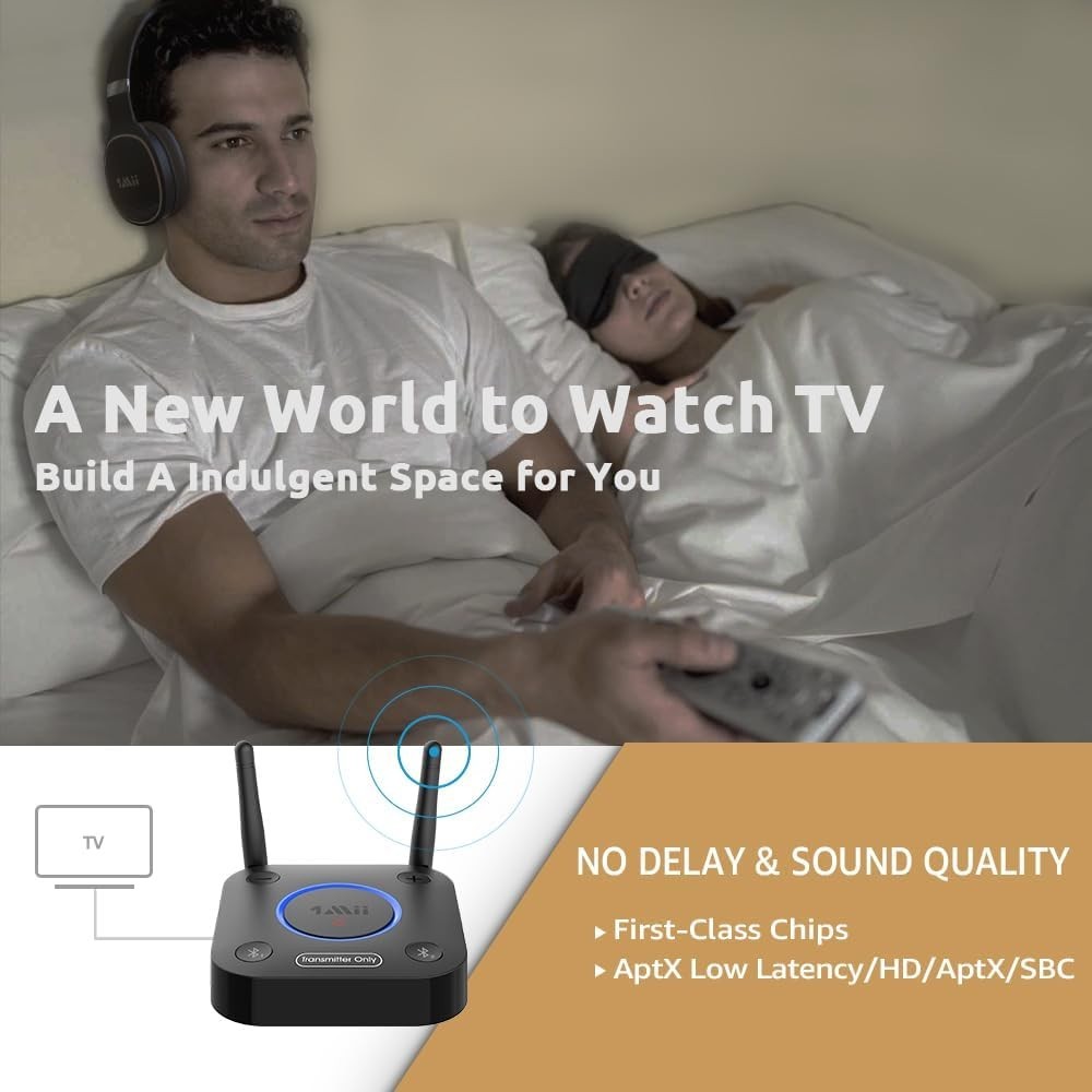 Bluetooth 5.3 Transmitter for TV - Wireless Audio Adapter
