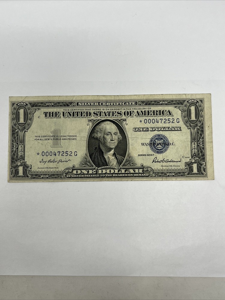 1935 F $1 Bill Silver Certificate Star Note