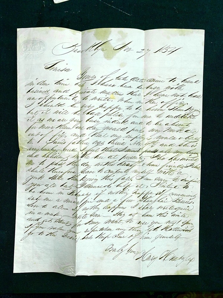 1834 Hand stamp With Letter