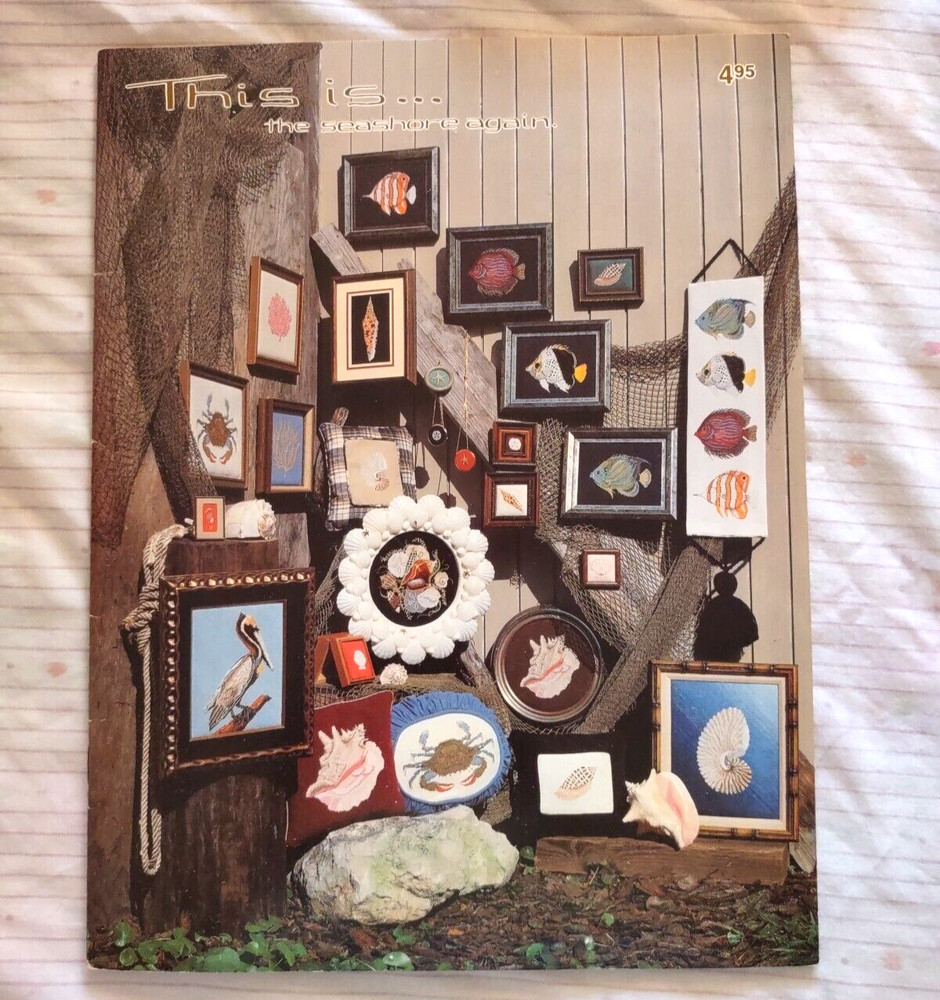 This is the Seashore Again Counted Cross Stitch Pattern Booklet 1979