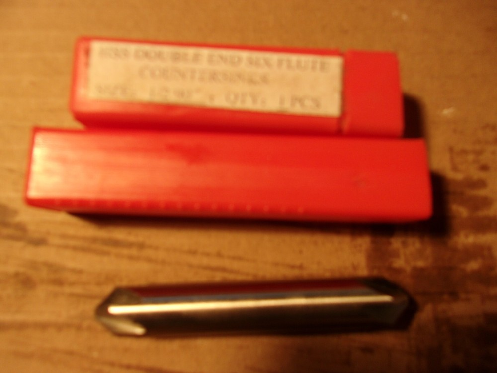 HSS double end six flute countersink 1/2" 90 degree