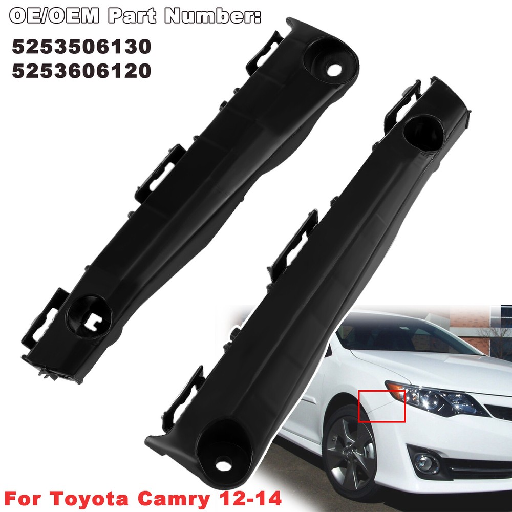 Front Bumper Bracket Support Left & Right Pair For Toyota Camry 2012 2013 2014